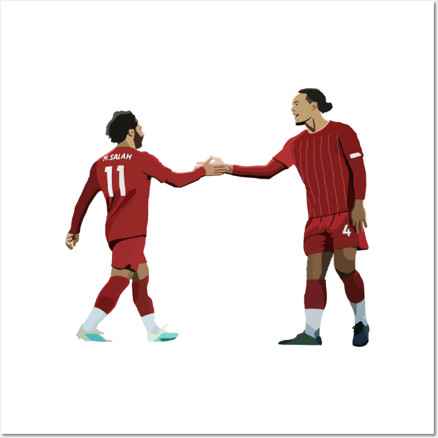 Mohamed Salah & Virgil van Dijk Wall Art by Webbed Toe Design's